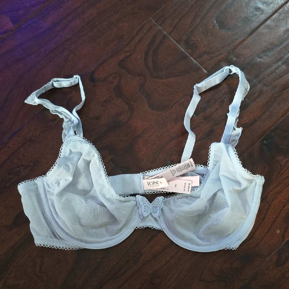 Victoria's Secret Soft Blue Lace Bra